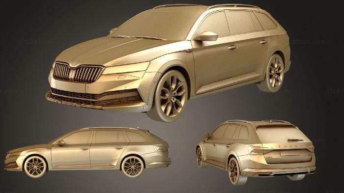 Автомобили и транспорт (Skoda Superb Scout 2020, CARS_3444) 3D модель для ЧПУ станка