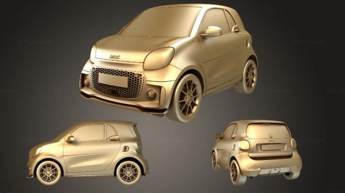 Автомобили и транспорт (Смарт Fortwo 2020, CARS_3449) 3D модель для ЧПУ станка