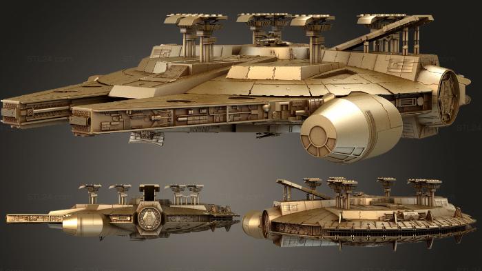Vehicles (StarWars Millennium Falcon with Interior 2, CARS_3462) 3D models for cnc