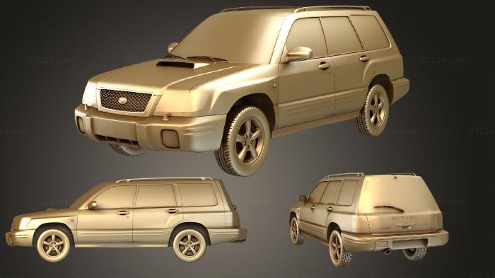Автомобили и транспорт (Subaru Forester (Mk1f) (SF) S Turbo 2000, CARS_3483) 3D модель для ЧПУ станка