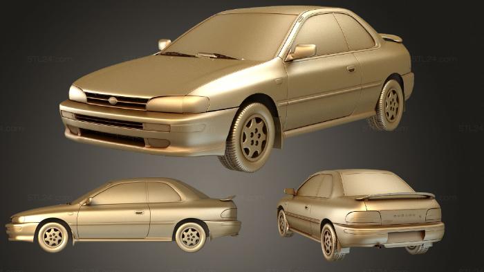 Автомобили и транспорт (Subaru Impreza (Mk1f) (GC) купе 1994, CARS_3485) 3D модель для ЧПУ станка