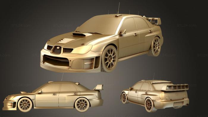 Автомобили и транспорт (Subaru Impreza STi WRC 2006 hipoly, CARS_3488) 3D модель для ЧПУ станка