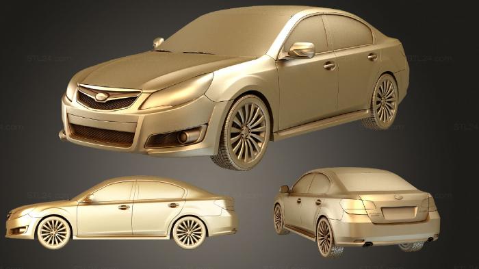 Автомобили и транспорт (Subaru Legacy седан 2010, CARS_3496) 3D модель для ЧПУ станка