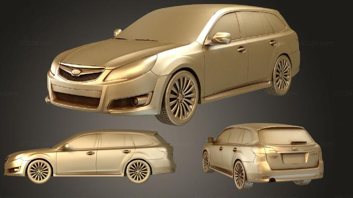 Автомобили и транспорт (Subaru Legacy tourer 2010, CARS_3497) 3D модель для ЧПУ станка
