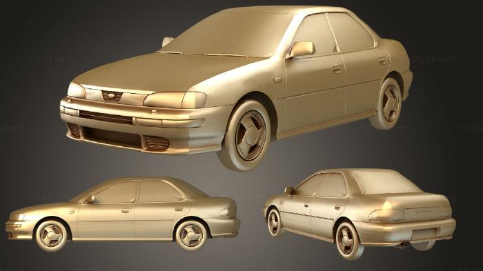 Автомобили и транспорт (Subaru Impreza 16 1994, CARS_3510) 3D модель для ЧПУ станка