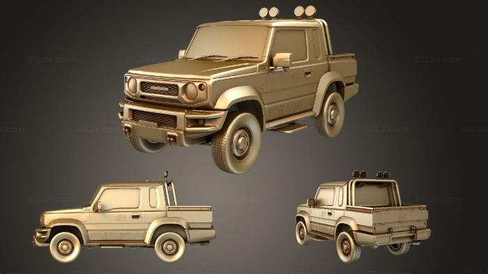 Автомобили и транспорт (Suzuki Jimny (Mk4) (JB74) Пикап Sierra 2019, CARS_3525) 3D модель для ЧПУ станка
