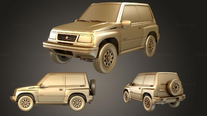 Автомобили и транспорт (Suzuki Vitara (Mk1) 3 двери 1989, CARS_3531) 3D модель для ЧПУ станка