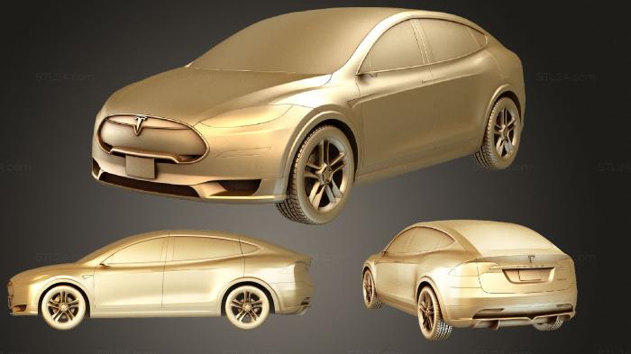 Автомобили и транспорт (Студия Tesla X Prototype 2012, CARS_3561) 3D модель для ЧПУ станка