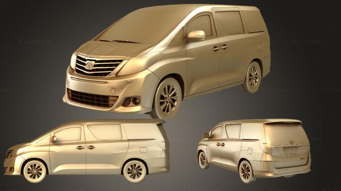 Автомобили и транспорт (Toyota Alphard RU 2012, CARS_3601) 3D модель для ЧПУ станка