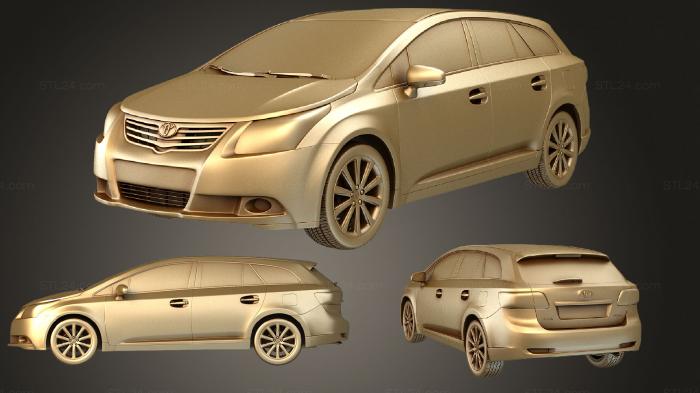 Автомобили и транспорт (Toyota Avensis Tourer 2009, CARS_3609) 3D модель для ЧПУ станка