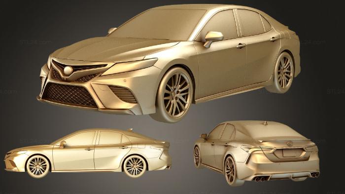 Автомобили и транспорт (Toyota Camry 2018 СТАНДАРТ2, CARS_3610) 3D модель для ЧПУ станка