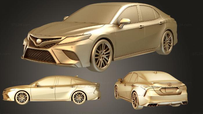 Автомобили и транспорт (Студия Toyota Camry 2018, CARS_3611) 3D модель для ЧПУ станка