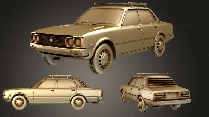 Автомобили и транспорт (Toyota Corona (Mk5) (RT104) седан 1975, CARS_3620) 3D модель для ЧПУ станка
