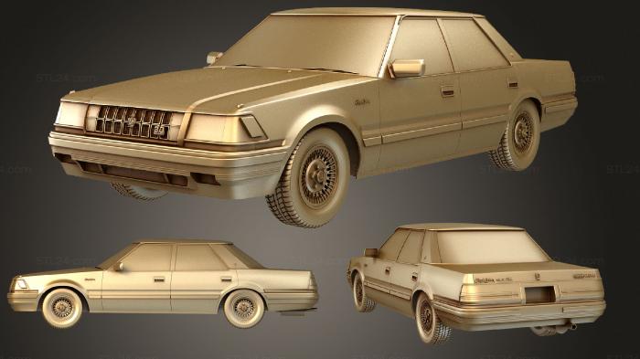 Автомобили и транспорт (Toyota Crown (Mk7) (S120) Королевский седан 1983, CARS_3625) 3D модель для ЧПУ станка