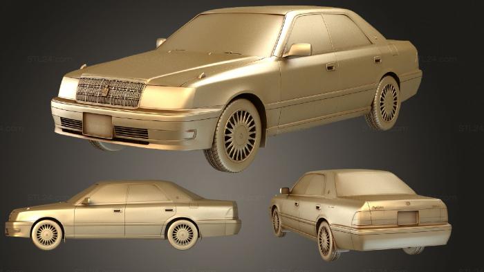 Автомобили и транспорт (Toyota Crown (Mk10) (S150) хардтоп 1997, CARS_3628) 3D модель для ЧПУ станка