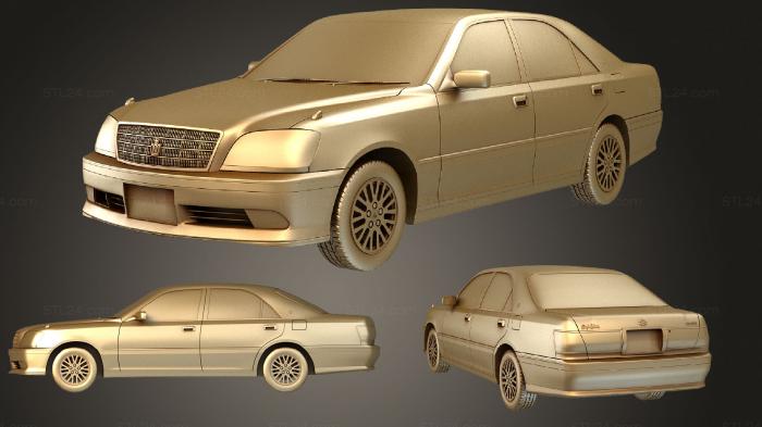 Автомобили и транспорт (Toyota Crown (Mk11) (S170) Королевский седан 2001, CARS_3629) 3D модель для ЧПУ станка