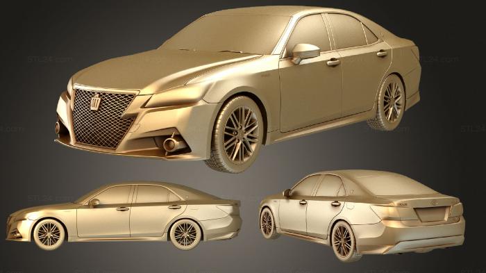 Автомобили и транспорт (Toyota Crown Гибридный Спортсмен 2013, CARS_3632) 3D модель для ЧПУ станка