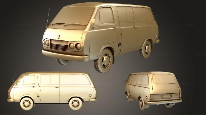 Автомобили и транспорт (Toyota Hiace (Mk1) (H10) Пассажирский 1967 год, CARS_3637) 3D модель для ЧПУ станка