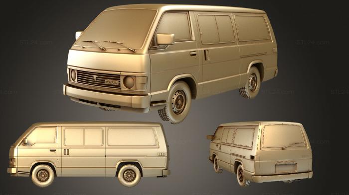 Автомобили и транспорт (Toyota Hiace (Mk3) (H50) Пассажирский фургон 1982, CARS_3639) 3D модель для ЧПУ станка
