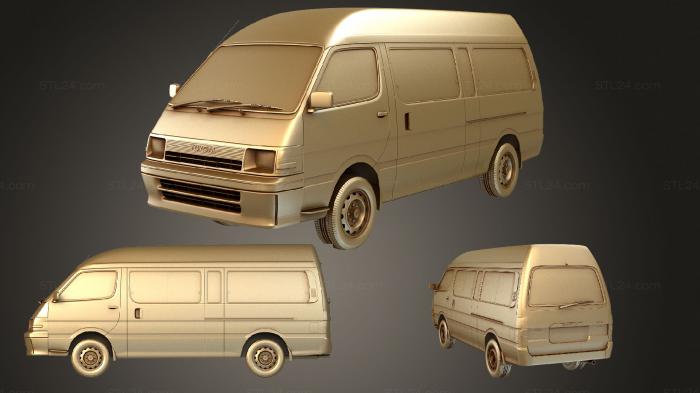 Автомобили и транспорт (Toyota Hiace (Mk4) (H100) Пригородный 1992, CARS_3640) 3D модель для ЧПУ станка