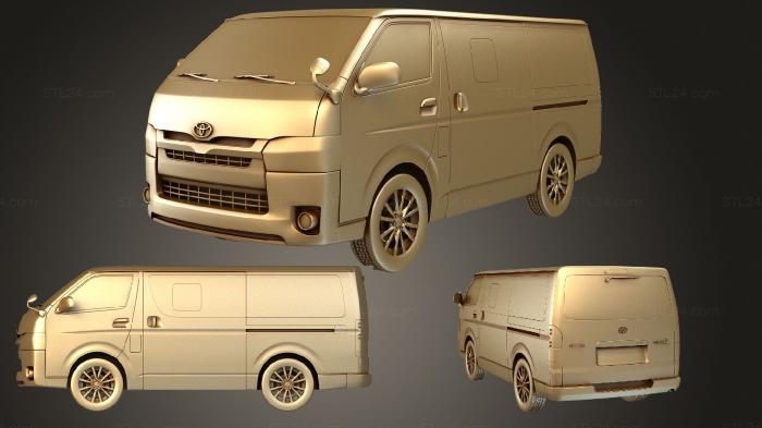 Автомобили и транспорт (Toyota Hiace (Mk5f) (H200) LWB Combi HQ Интерьер 2013, CARS_3641) 3D модель для ЧПУ станка