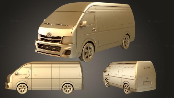 Автомобили и транспорт (Toyota HiAce SLWB Пригородный автобус HQinterior 2012, CARS_3646) 3D модель для ЧПУ станка