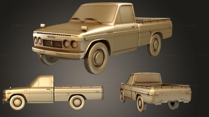 Автомобили и транспорт (Toyota Hilux (Mk1) 1968, CARS_3648) 3D модель для ЧПУ станка