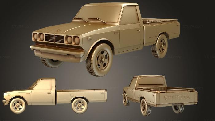 Автомобили и транспорт (Toyota Hilux (Mk2) 1972, CARS_3649) 3D модель для ЧПУ станка
