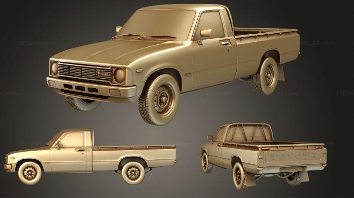 Автомобили и транспорт (Toyota Hilux (Mk3) Обычная кабина 1978, CARS_3650) 3D модель для ЧПУ станка