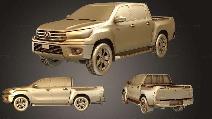 Автомобили и транспорт (Toyota Hilux (Mk8) Двухместный автомобиль Hi Rider 2015, CARS_3654) 3D модель для ЧПУ станка