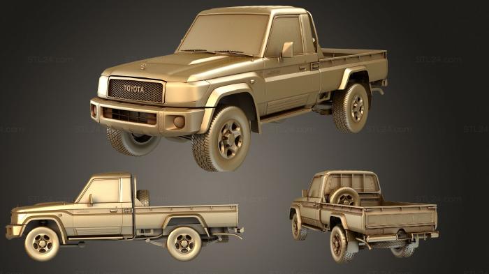 Автомобили и транспорт (Toyota Land Cruiser (Mk5) (J79) Одноместный пикап, CARS_3661) 3D модель для ЧПУ станка
