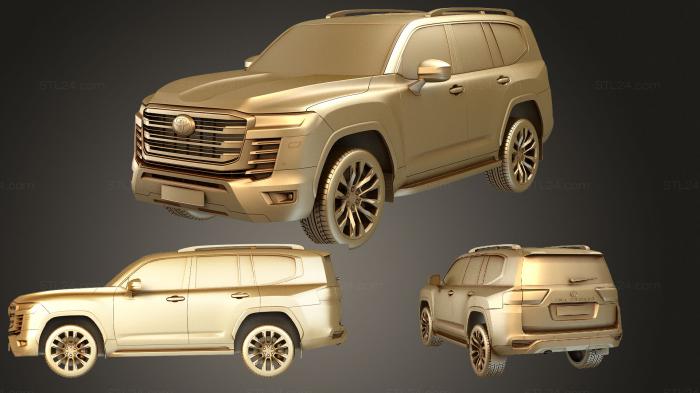 Автомобили и транспорт (Toyota Land Cruiser 300, CARS_3664) 3D модель для ЧПУ станка