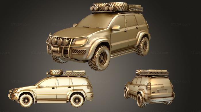 Автомобили и транспорт (Внедорожник Toyota Land Cruiser, CARS_3671) 3D модель для ЧПУ станка