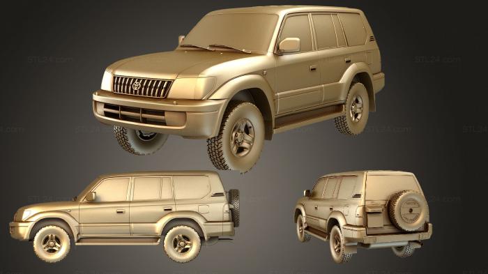 Автомобили и транспорт (Toyota Land Cruiser Prado (Mk2) (J90) 5 дверь 1999, CARS_3674) 3D модель для ЧПУ станка