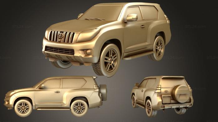 Автомобили и транспорт (Toyota Land Cruiser Prado 3 двери 2010, CARS_3675) 3D модель для ЧПУ станка