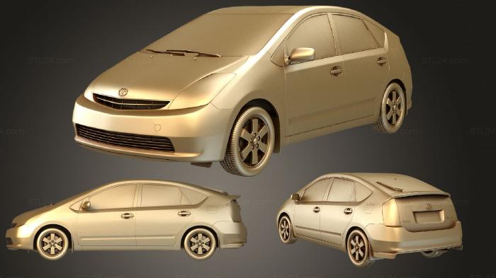 Автомобили и транспорт (Toyota Prius (Mk2) (XW20) база 2003, CARS_3682) 3D модель для ЧПУ станка