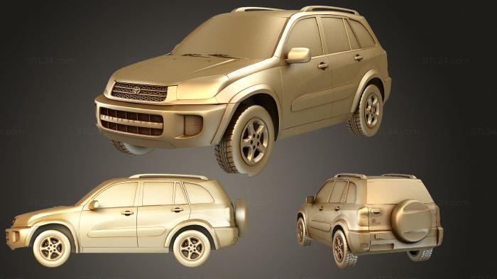 Автомобили и транспорт (Toyota RAV4 (Mk2) (CA20) 5 дверь 2000, CARS_3685) 3D модель для ЧПУ станка