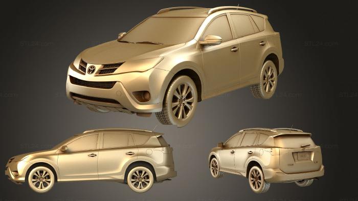 Автомобили и транспорт (Комплект Toyota RAV4 2015 года выпуска, CARS_3686) 3D модель для ЧПУ станка