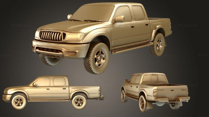 Автомобили и транспорт (Toyota Tacoma (Mk1f) DoubleCab Limited 2001, CARS_3694) 3D модель для ЧПУ станка