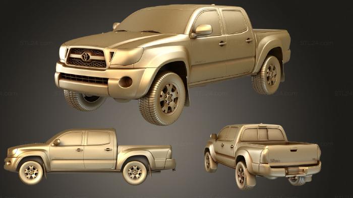 Автомобили и транспорт (Двухместный автомобиль Toyota Tacoma 2011, CARS_3696) 3D модель для ЧПУ станка
