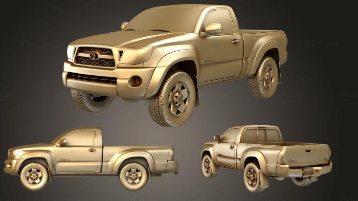 Автомобили и транспорт (Toyota Tacoma RegularCab 2011, CARS_3697) 3D модель для ЧПУ станка