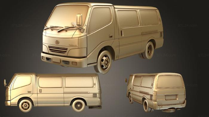 Автомобили и транспорт (Toyota Toyoace (Mk7) Фургон 2006, CARS_3701) 3D модель для ЧПУ станка