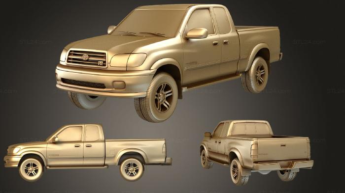 Автомобили и транспорт (Toyota Tundra (Mk1) AccessCab SR5 1999, CARS_3702) 3D модель для ЧПУ станка