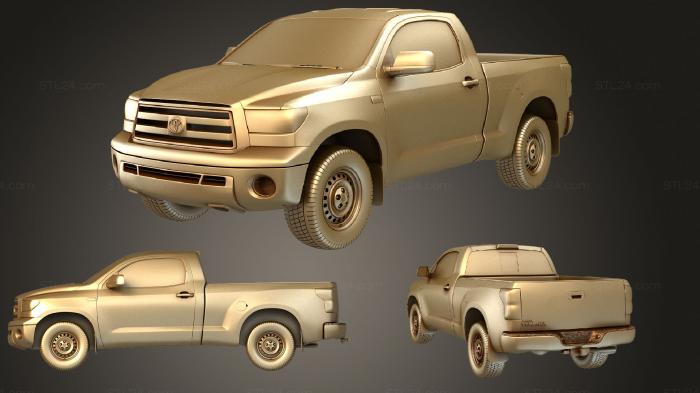 Автомобили и транспорт (Toyota Tundra RegularCab 2011, CARS_3705) 3D модель для ЧПУ станка