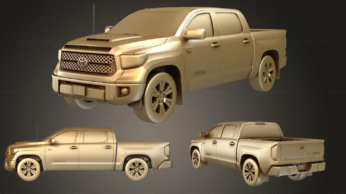 Автомобили и транспорт (Комплект Toyota Tundra TRD 2018, CARS_3706) 3D модель для ЧПУ станка