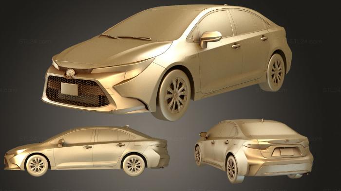 Автомобили и транспорт (Toyota Corolla седан гибрид США 2020 4, CARS_3727) 3D модель для ЧПУ станка