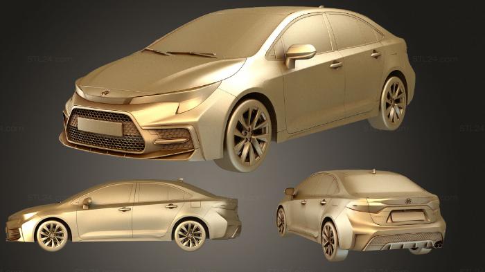 Автомобили и транспорт (Toyota Corolla седан обычный 2020, CARS_3728) 3D модель для ЧПУ станка