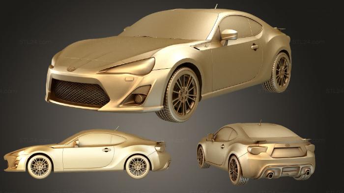 Автомобили и транспорт (Комплект Toyota GT86 2013, CARS_3731) 3D модель для ЧПУ станка
