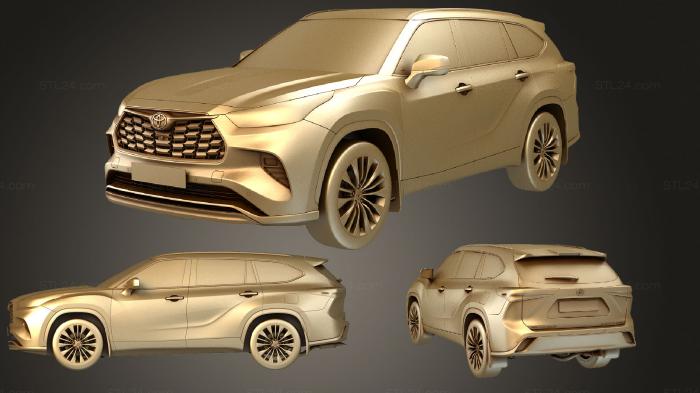 Автомобили и транспорт (Toyota Highlander 2020, CARS_3733) 3D модель для ЧПУ станка