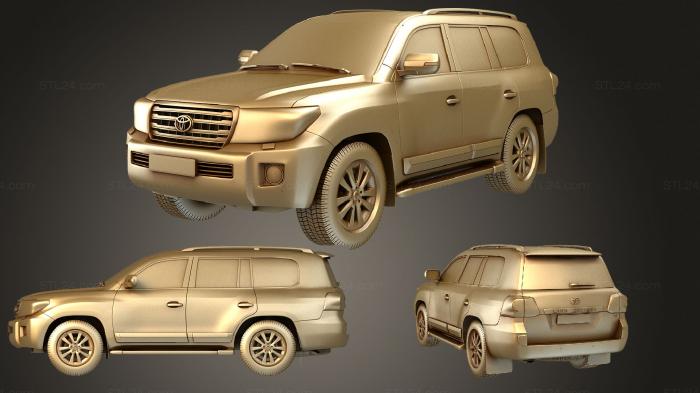Автомобили и транспорт (Комплект Toyota Land Cruiser, CARS_3740) 3D модель для ЧПУ станка